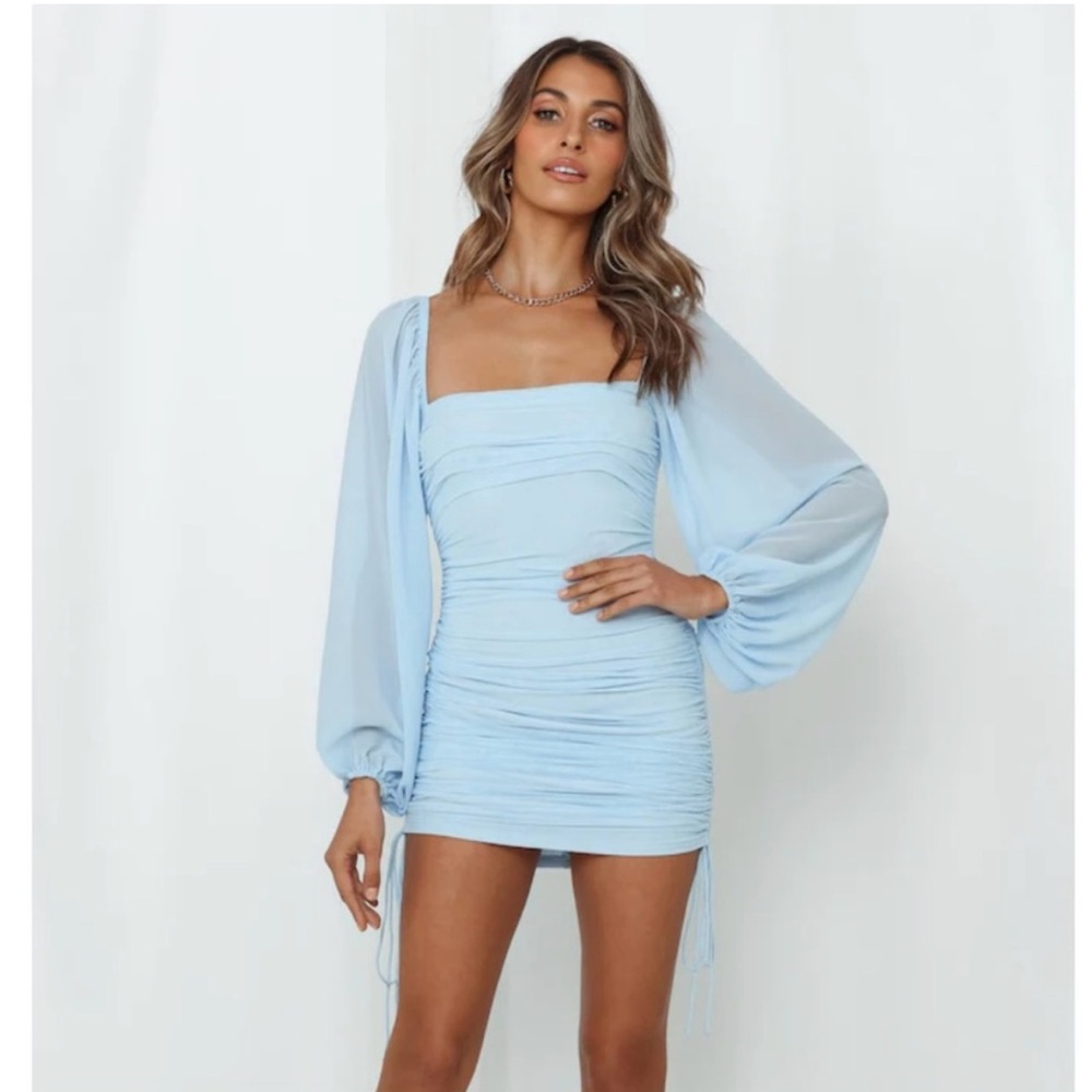 Hello Molly Tangy Bellini Dress Size 4 Blue EUC
